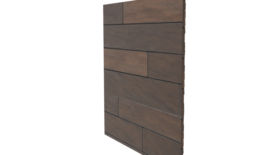 Stylish Rustic Wooden Wall Panel 3D Model - Professional 3D Model Render 7