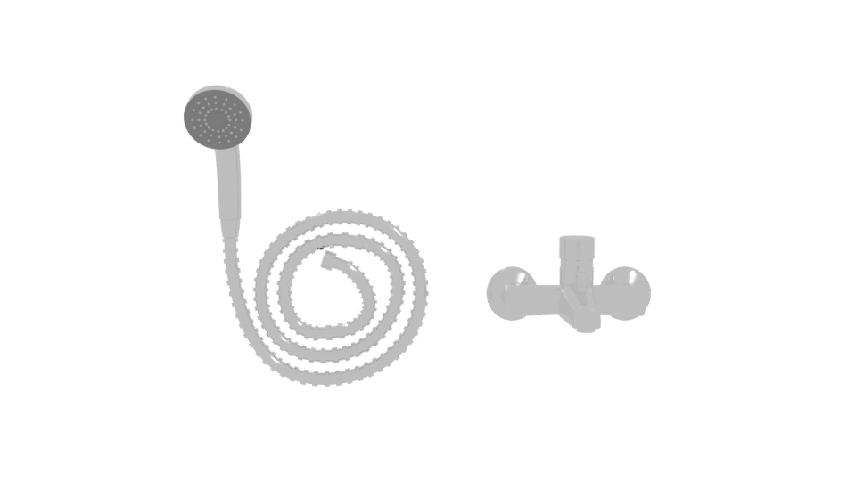 Stylish Showerhead and Faucet Set - Professional 3D Model Render 11