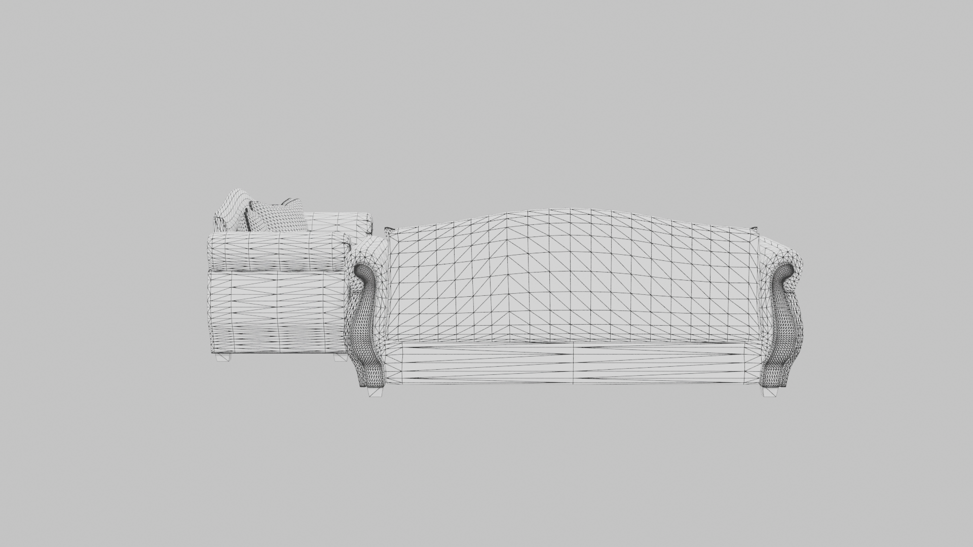 Elegant Sofa Set 3D Model - Professional 3D Model Render 14