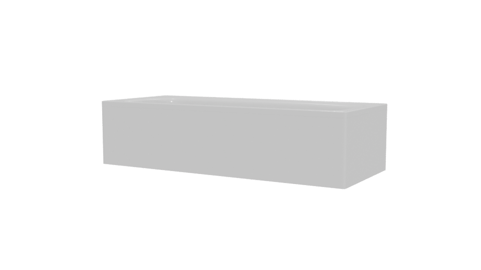 Stylish Rectangular Bathtub Model - Professional 3D Model Render 12