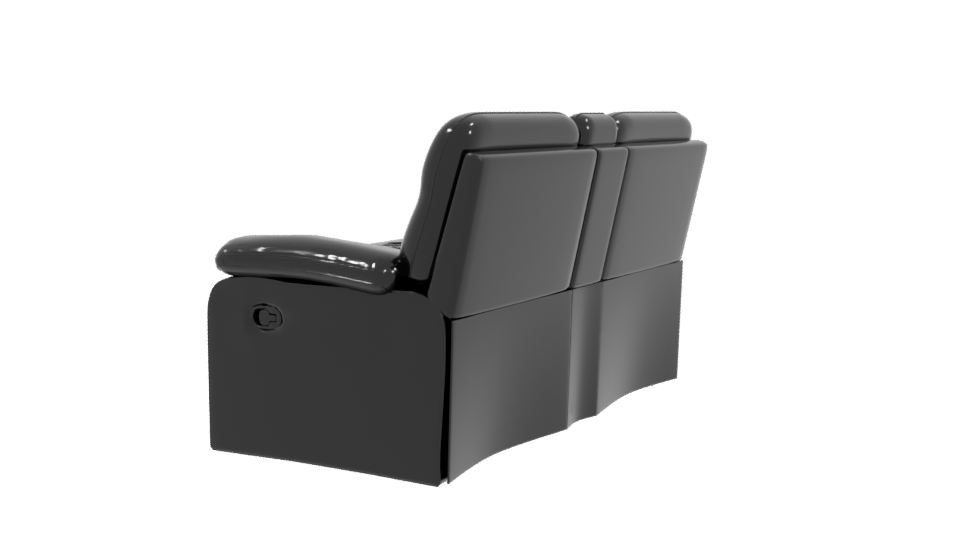 Stylish Leather Reclining Sofa 3D Model - Professional 3D Model Render 3