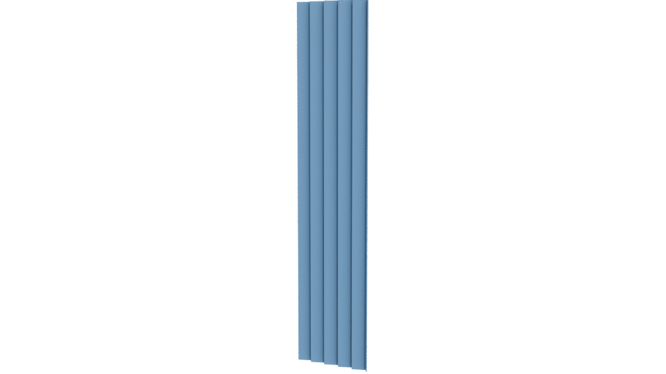 Stylized Blue Ribbed Column Model - Professional 3D Model Render 12