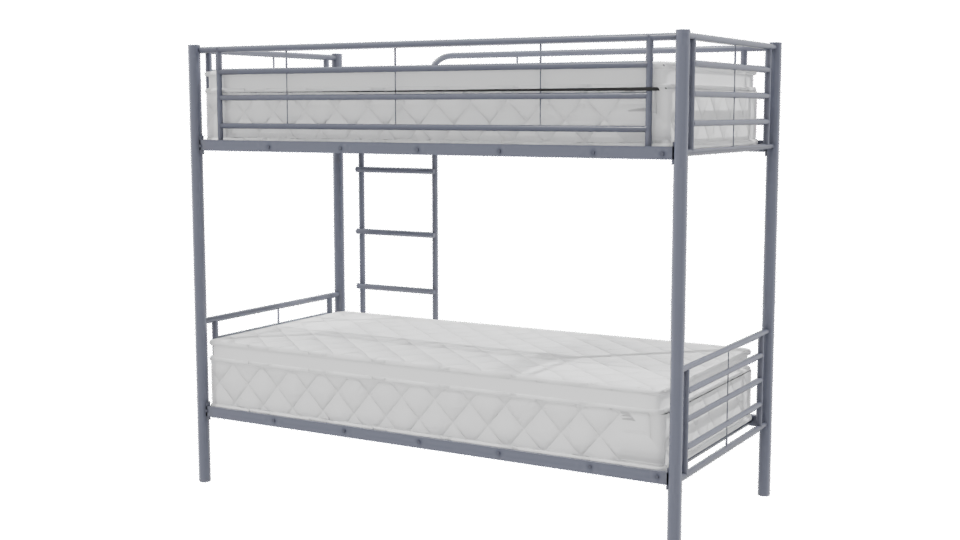 Industrial Bunk Bed 3D Model - Professional 3D Model Render 9
