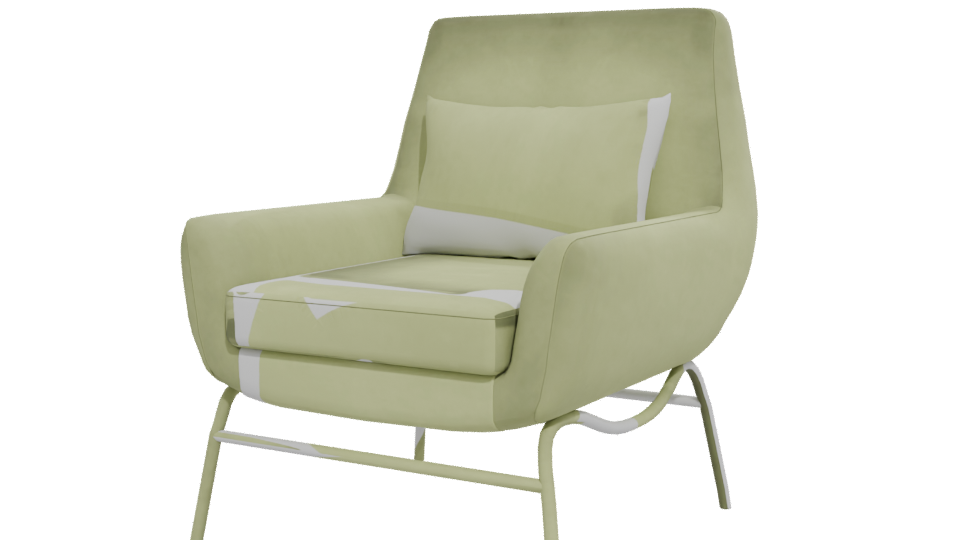Stylish Modern Accent Chair 3D - Professional 3D Model Render 12