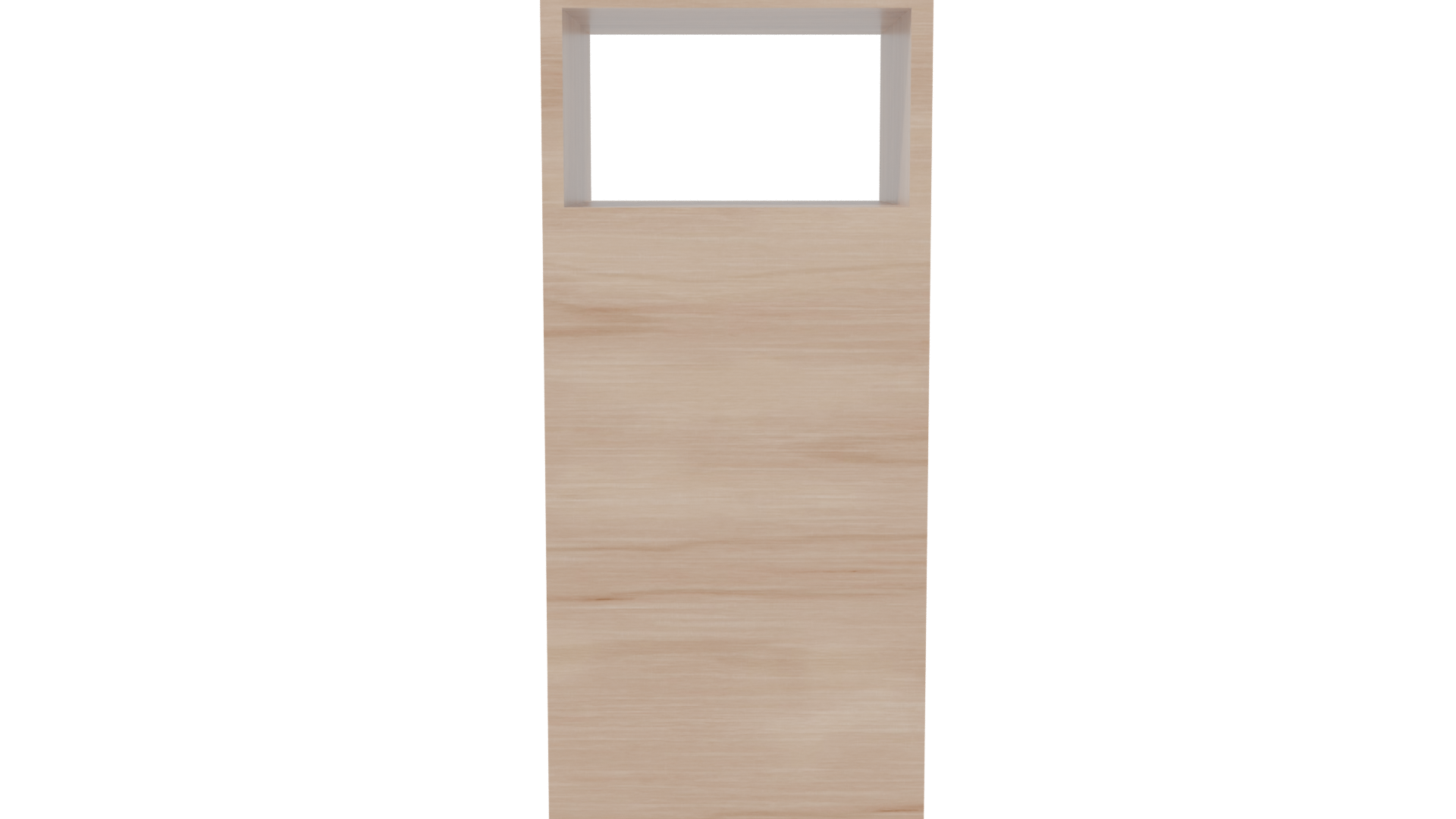 Minimalist Wooden Storage Cabinet 3D Model - Professional 3D Model Render 2