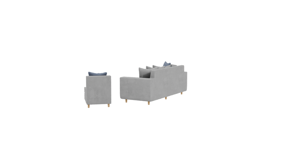 Living Room Sofa Set 3D - Professional 3D Model Render 3