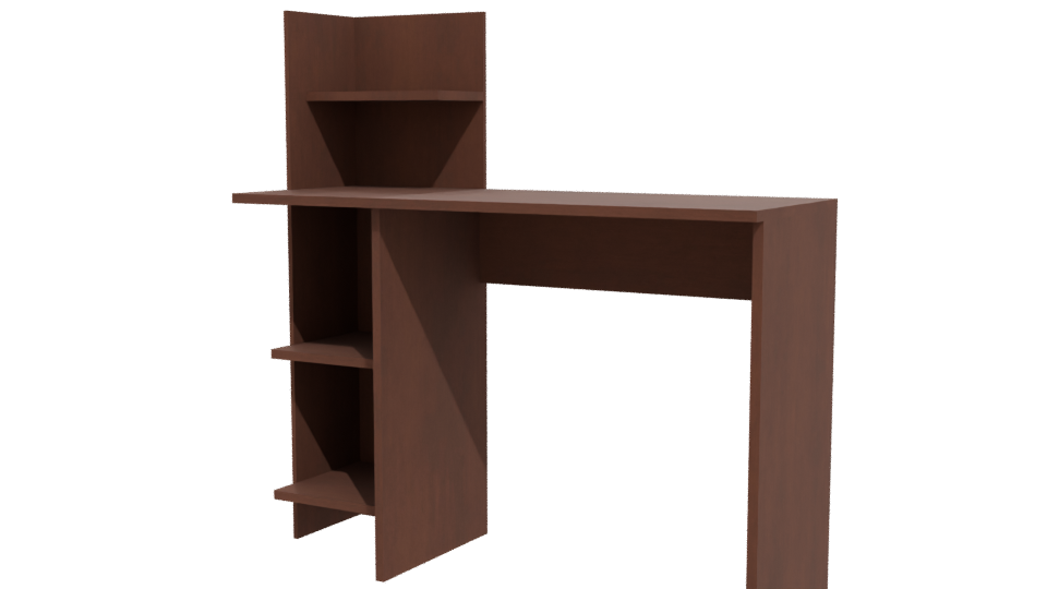 Stylish Wooden Desk Model 3D - Professional 3D Model Render 12