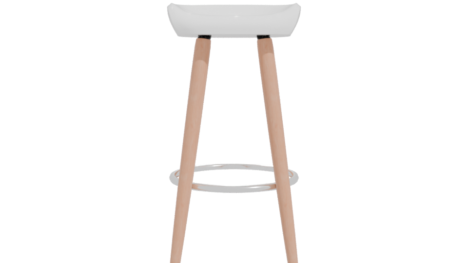 Stylish Modern Bar Stool Model - Professional 3D Model Render 11