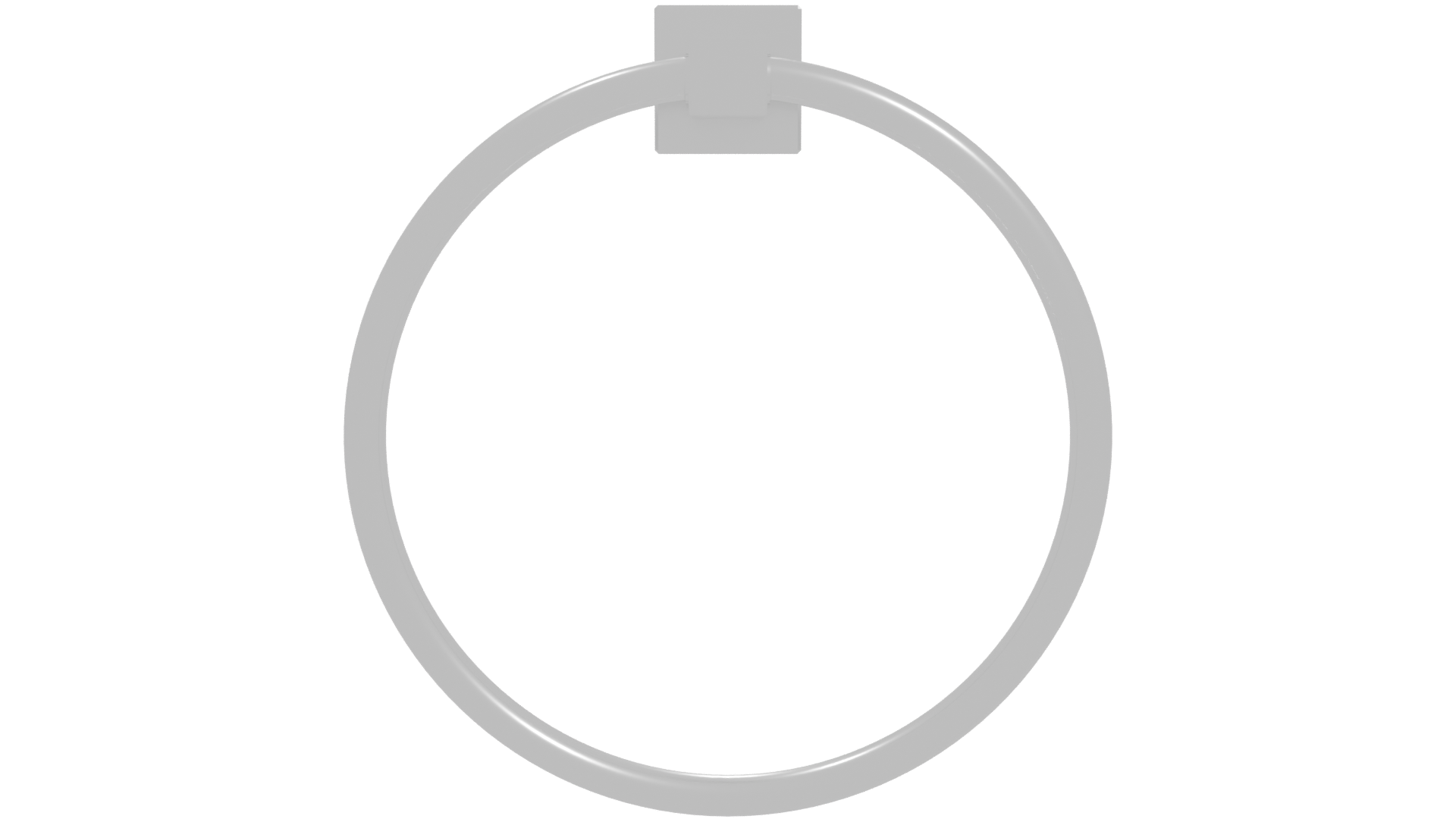 Modern Steel Towel Ring 3D - Professional 3D Model Render 11