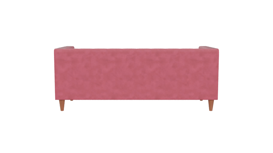 Stylish Pink Fabric Sofa 3D Model - Professional 3D Model Render 5