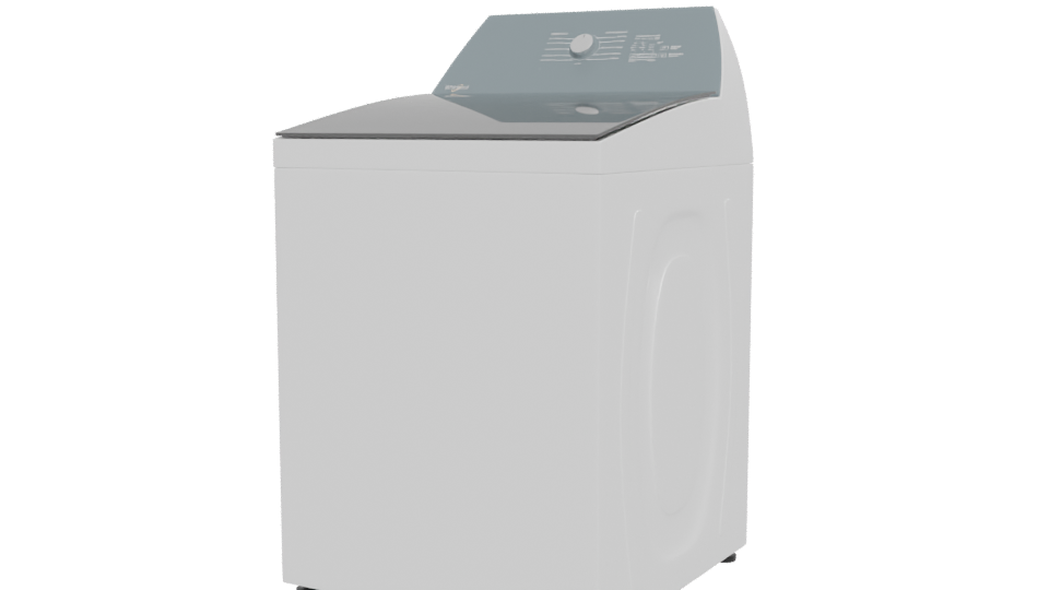 Stylish Top-Load Washing Machine 3D - Professional 3D Model Render 12