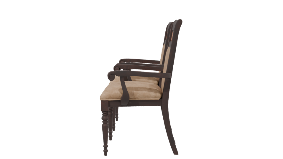 Vintage Armchair Set 3D Model - Professional 3D Model Render 2