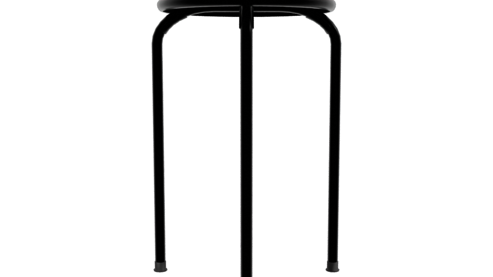 Sleek Industrial Metal Bar Stool 3D Model - Professional 3D Model Render 2