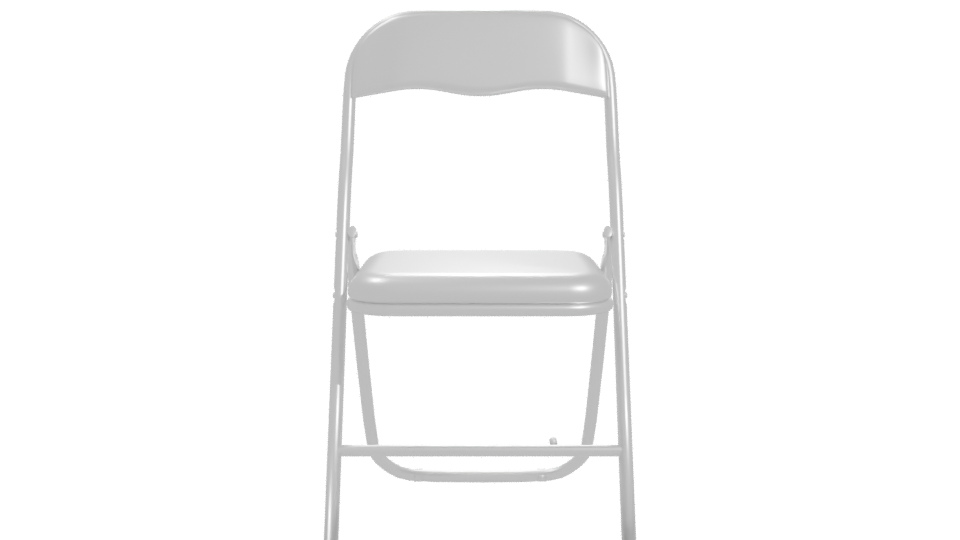 Folding Metal Chair 3D Model - Professional 3D Model Render 11