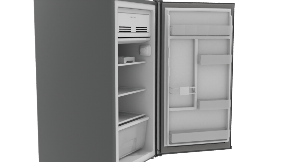 Realistic Household Refrigerator Model - Professional 3D Model Render 9