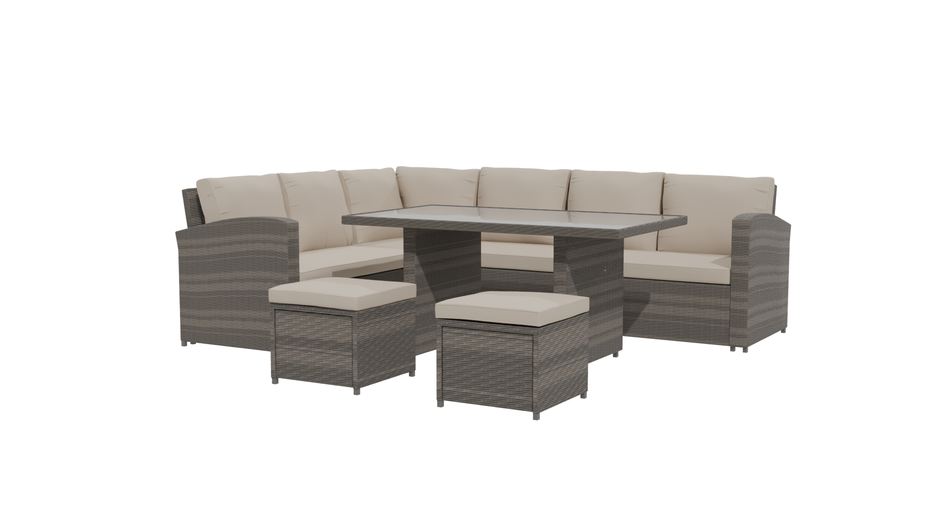 Outdoor Dining Set Padang 3D - Professional 3D Model Render 12