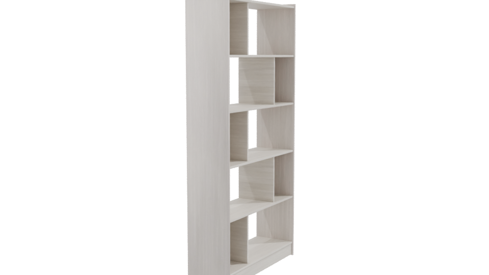 Stylish Modern Bookshelf 3D - Professional 3D Model Render 9