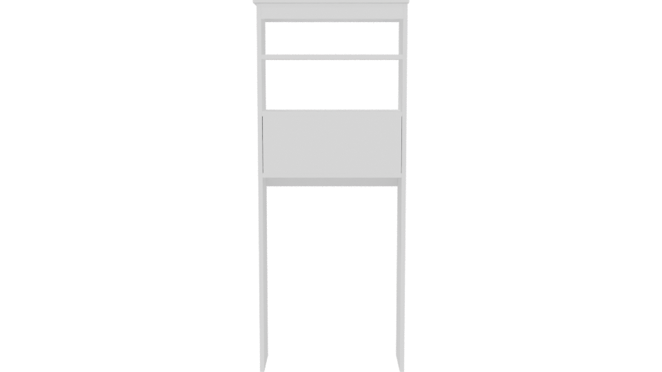 Minimalist White Storage Cabinet 3D - Professional 3D Model Render 5