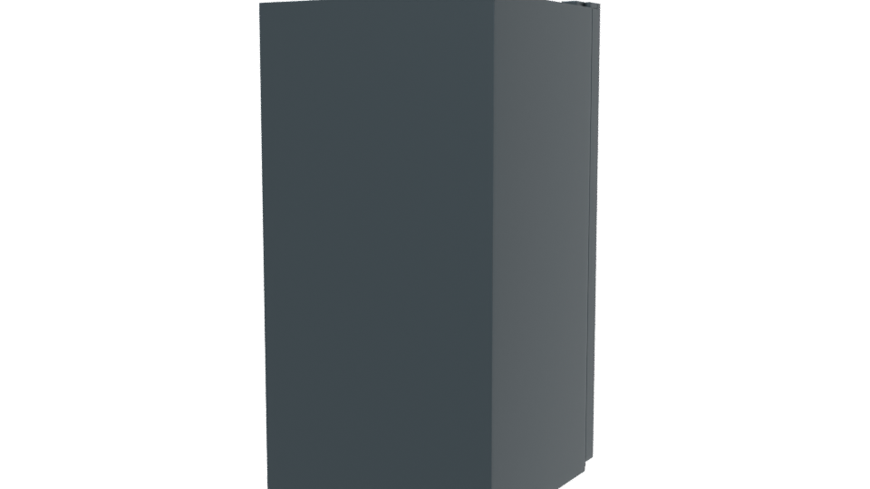 Sleek Double-Door Refrigerator Model - Professional 3D Model Render 6