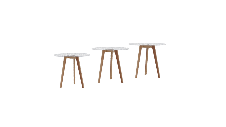 Elegant Coffee Table Set 3D - Professional 3D Model Render 4