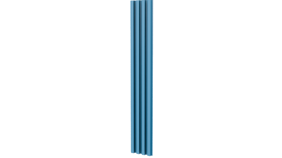 Vertical Ribbed Crow Panel 3D - Professional 3D Model Render 6