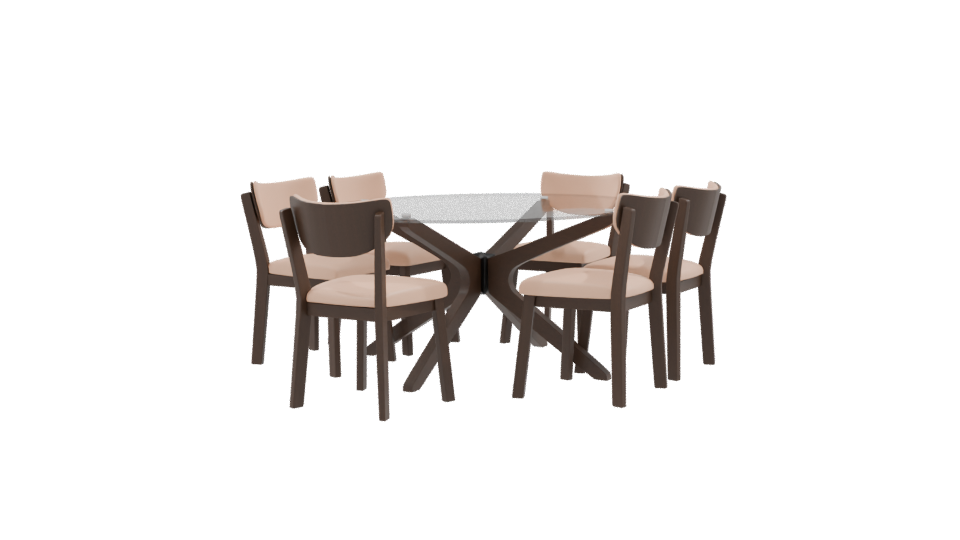 Elegant Modern Dining Set 3D Model - Professional 3D Model Render 9