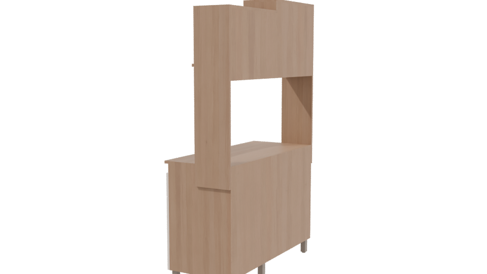 Stylish Kitchen Cabinet 3D Model - Professional 3D Model Render 3