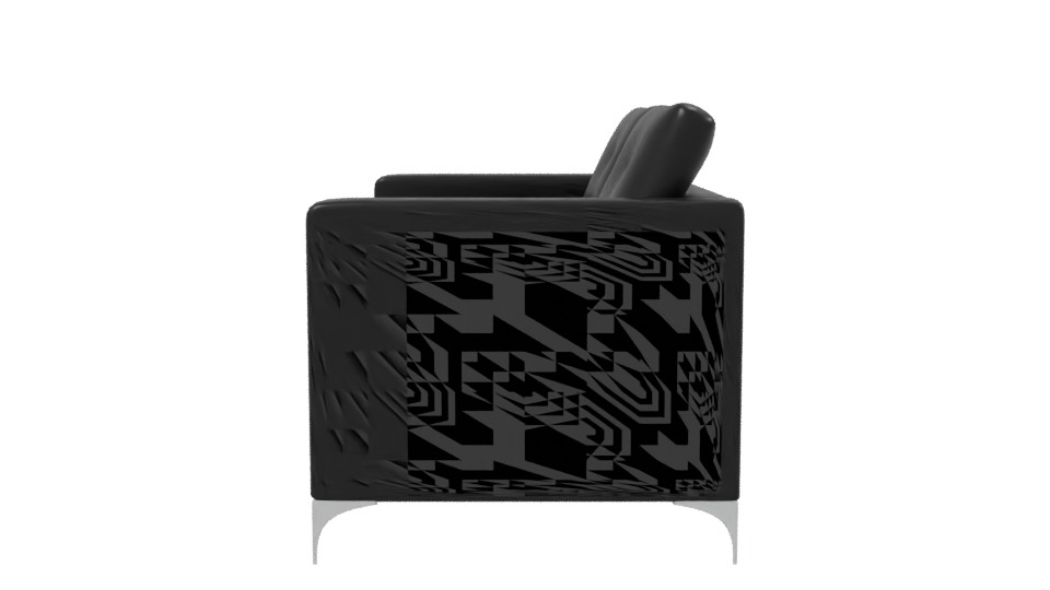 Stylish Blue Fabric Sofa 3D - Professional 3D Model Render 2