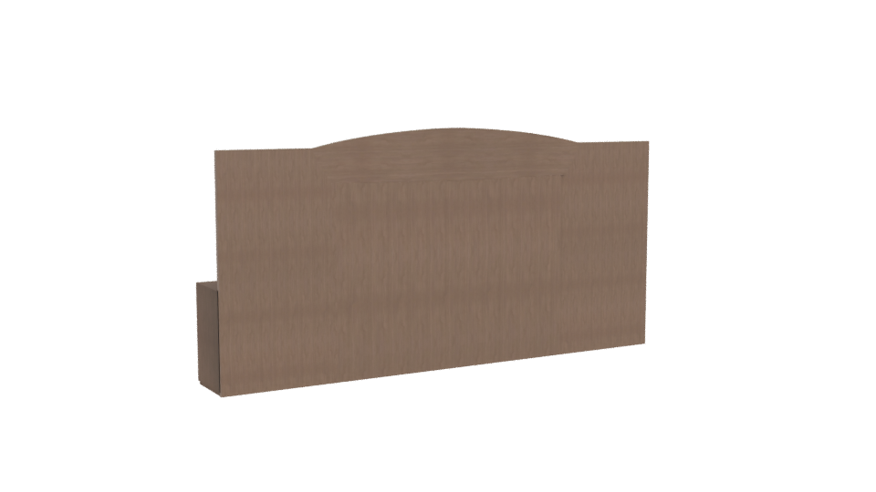 Stylish Wooden Headboard Model - Professional 3D Model Render 4