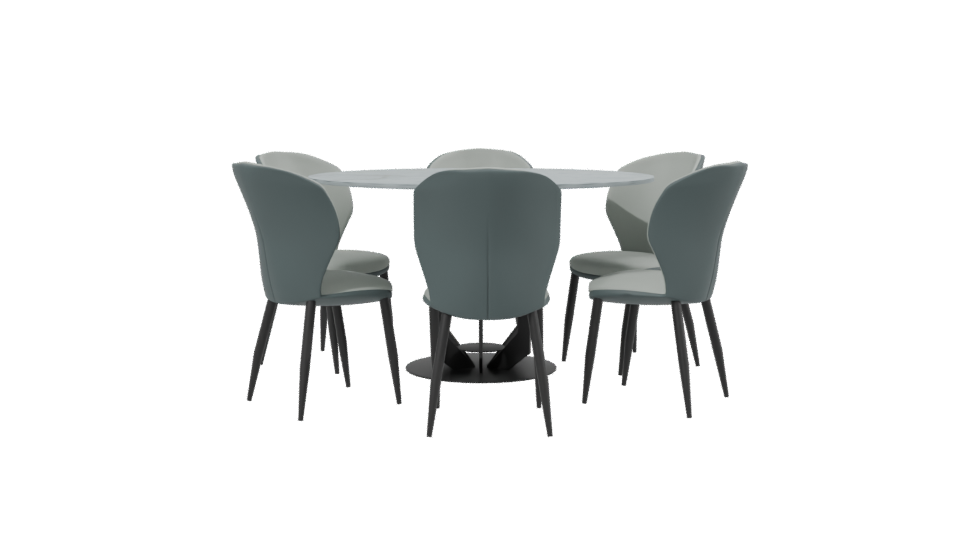 Stylish Dining Table Set 3D - Professional 3D Model Render 2