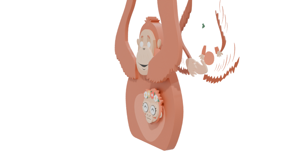 Whimsical Cartoon Animal Family 3D Model - Professional 3D Model Render 13