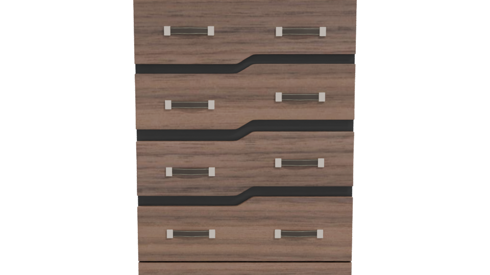 Stylish Wooden Drawer Unit 3D - Professional 3D Model Render 11