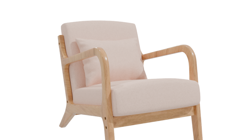 Stylish Modern Accent Chair 3D - Professional 3D Model Render 10
