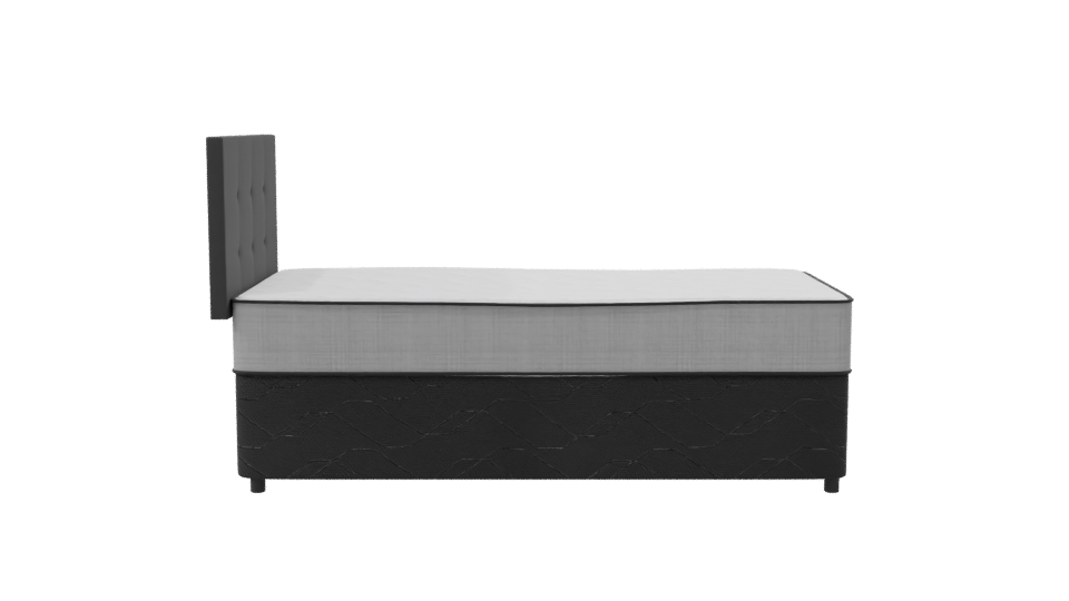 Stylish Single Bed 3D Model - Professional 3D Model Render 8