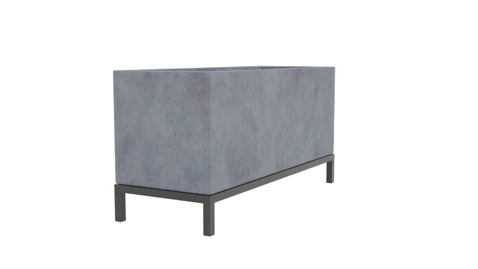Stylish Rectangular Planter Box 3D - Professional 3D Model Render 3
