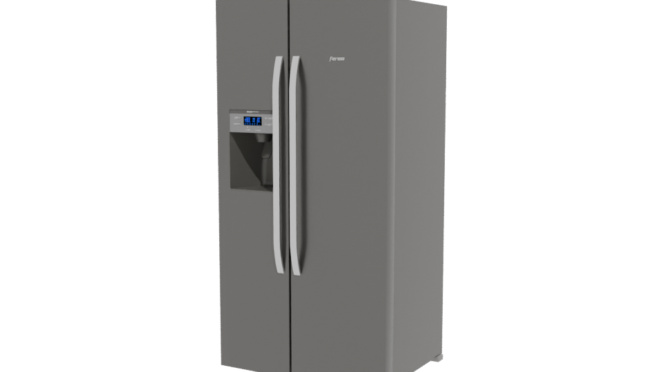 Stylish Stainless Steel Refrigerator 3D - Professional 3D Model Render 12