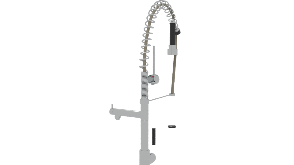 Industrial Mechanical Spring Assembly 3D - Professional 3D Model Render 6