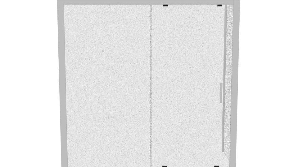 Modern Sliding Glass Shower Door - Professional 3D Model Render 11