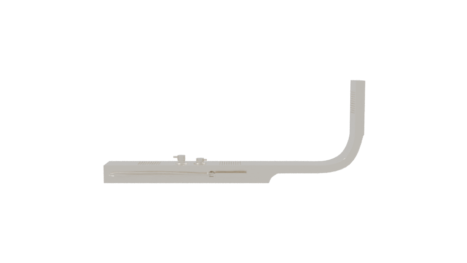 Sleek Metal Wall Bench 3D - Professional 3D Model Render 2