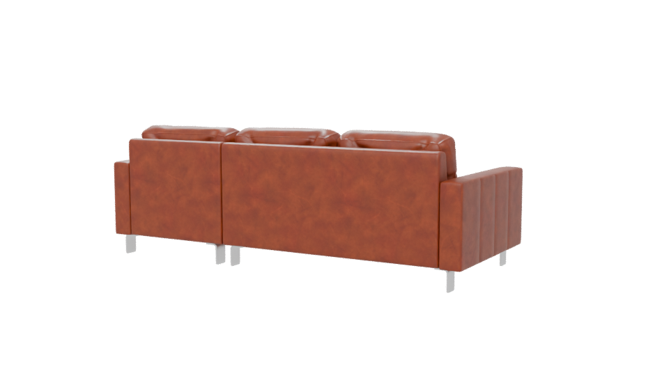 Stylish Leather Sectional Sofa 3D - Professional 3D Model Render 6