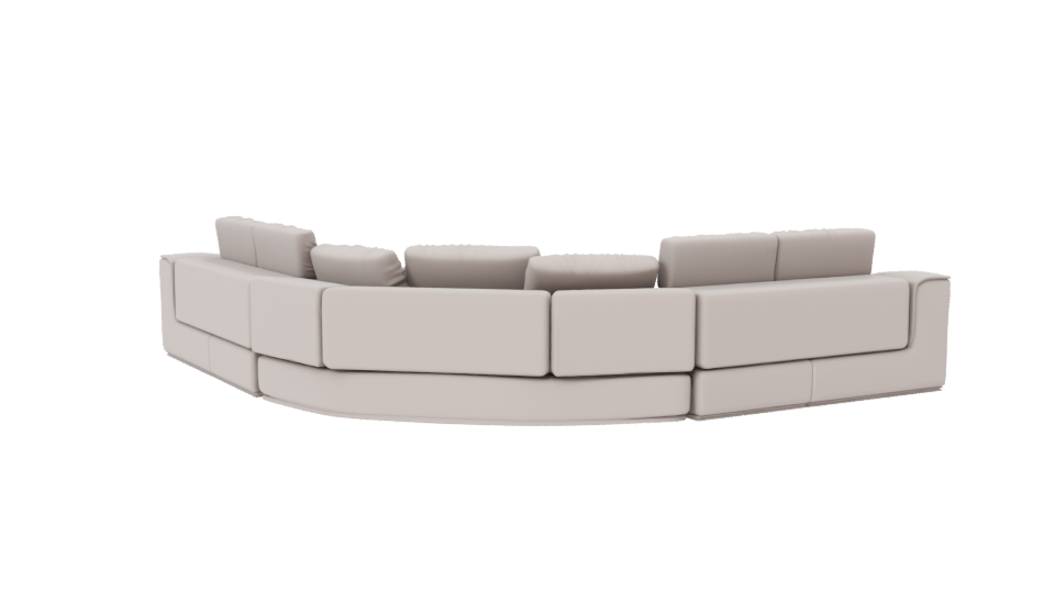 Stylish Curved Sofa 3D Model - Professional 3D Model Render 7