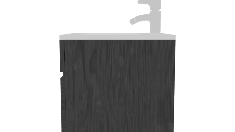 Modern Square Bathroom Sink - Professional 3D Model Render 2