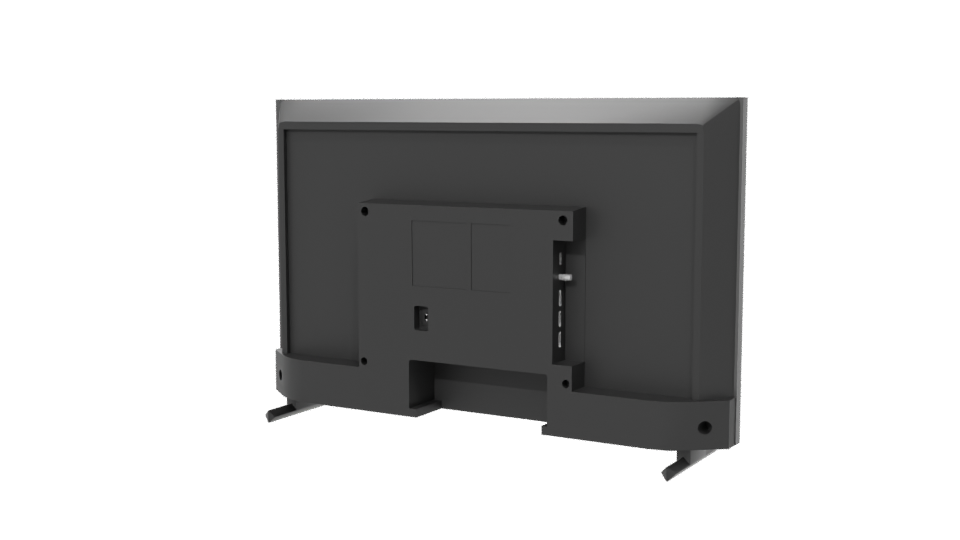 Sleek Modern Flat-Screen TV 3D Model - Professional 3D Model Render 6