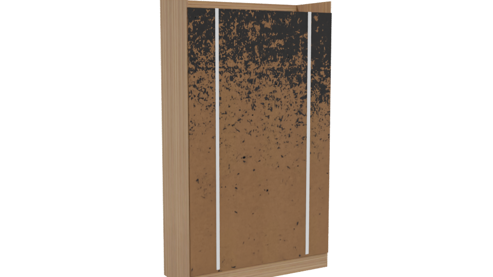 Stylish Wooden Wardrobe Model - Professional 3D Model Render 4