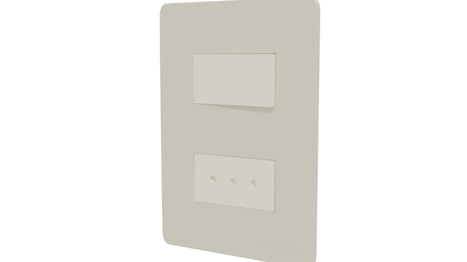 Dual Slot Outlet Cover 3D - Professional 3D Model Render 12