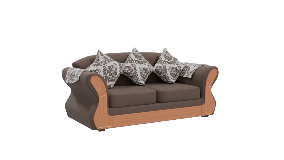 Stylish Brown Sofa 3D Model - Professional 3D Model Render 10