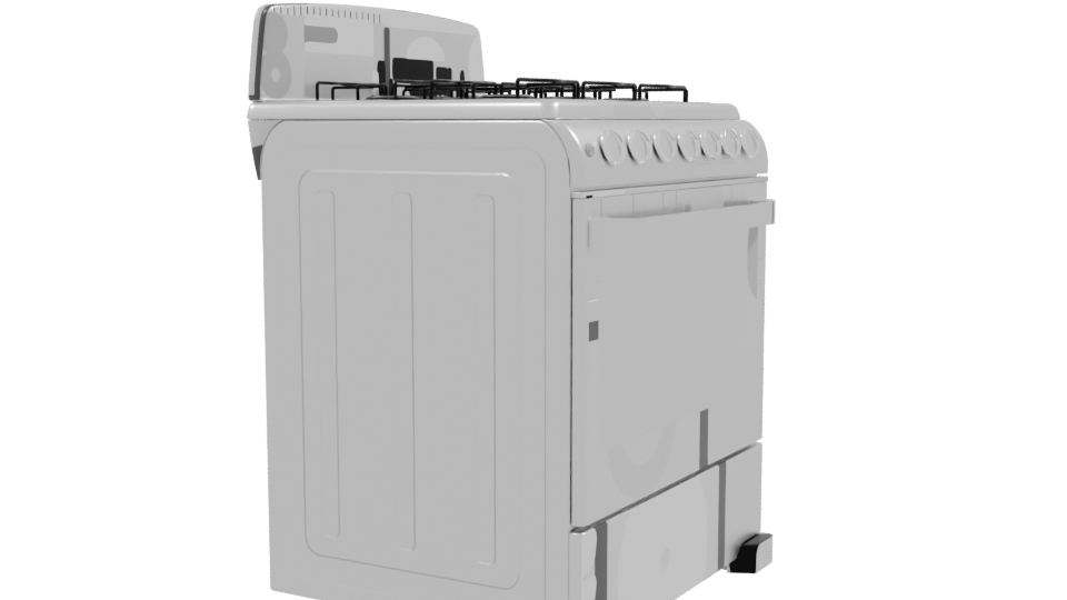 Stylish Gas Range 3D Model - Professional 3D Model Render 9
