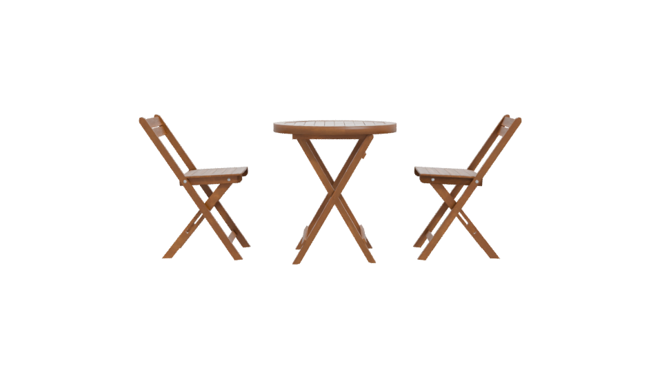 Elegant Outdoor Dining Set 3D - Professional 3D Model Render 11