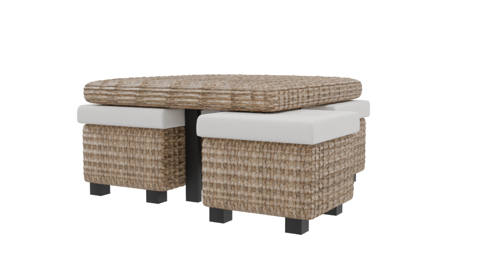 Stylish Outdoor Dining Table Set - Professional 3D Model Render 9