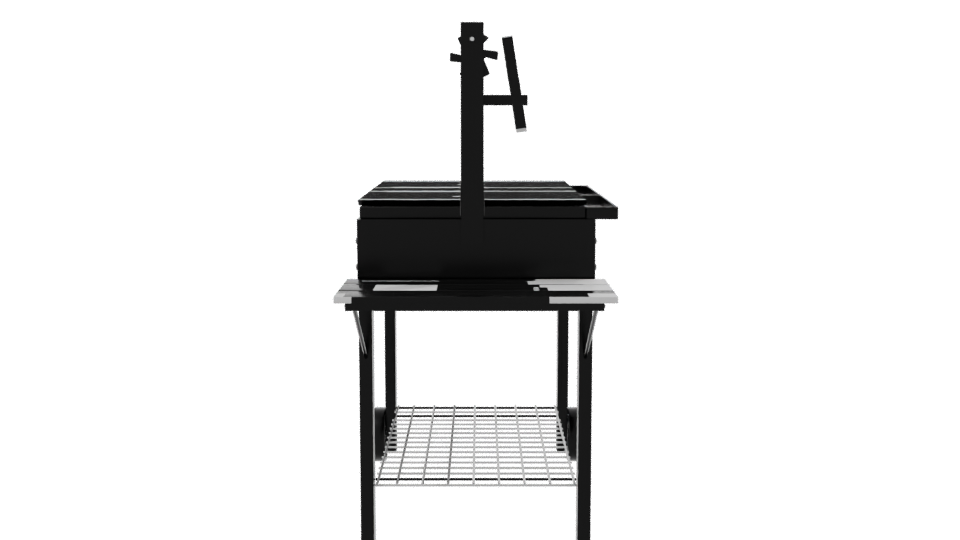 Stylish Outdoor Charcoal Grill 3D Model - Professional 3D Model Render 8